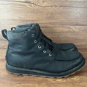 Sorel Masson Black Leather Lace Up Waterproof Boots Men’s Size 14 Shoes